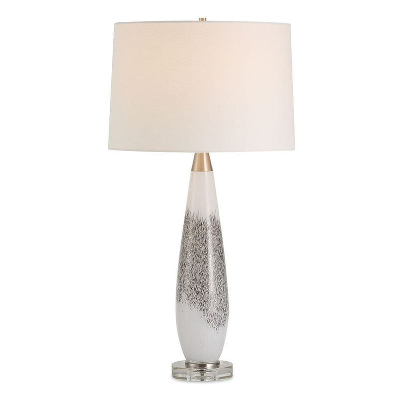 Quinn White & Silver Table Lamp