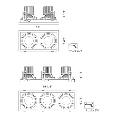 Amigo 6IN Multiples Downlight Trim / Remodel Housing