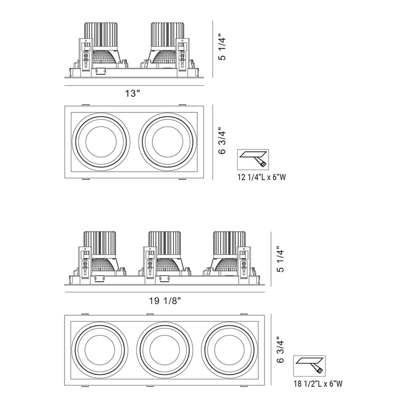 Amigo 6IN Multiples Downlight Trim / Remodel Housing