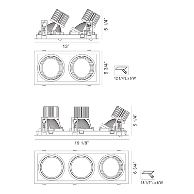Amigo 6IN Multiples Adjustable Gimbal Trim / Remodel Housing