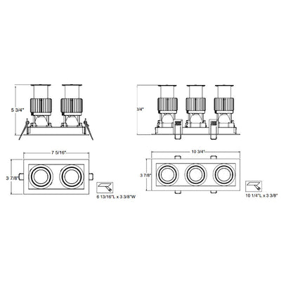 Amigo 3IN Multiples Downlight Trim / Remodel Housing