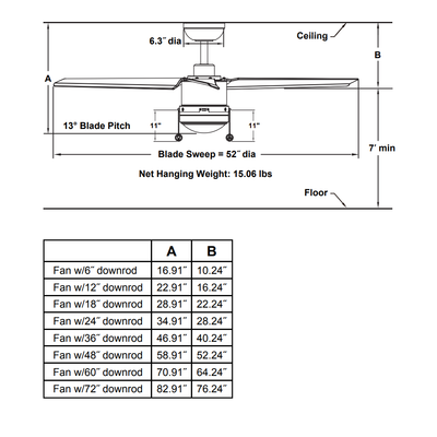 PC/DC Outdoor Ceiling Fan with Light