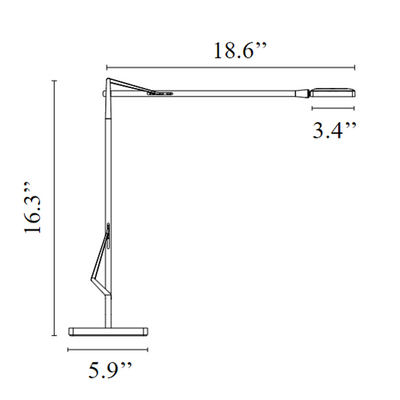 Kelvin Edge Desk Lamp with Base