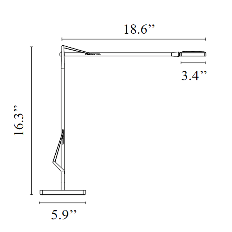 Kelvin Edge Desk Lamp with Base