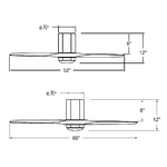 Facet Flush Smart Ceiling Fan with Light