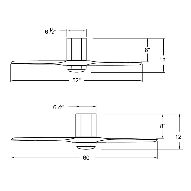 Facet Dual Mount Smart Ceiling Fan with Light