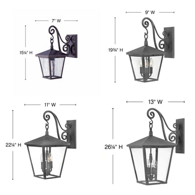 Trellis 120V Outdoor Hanging Scroll Wall Sconce