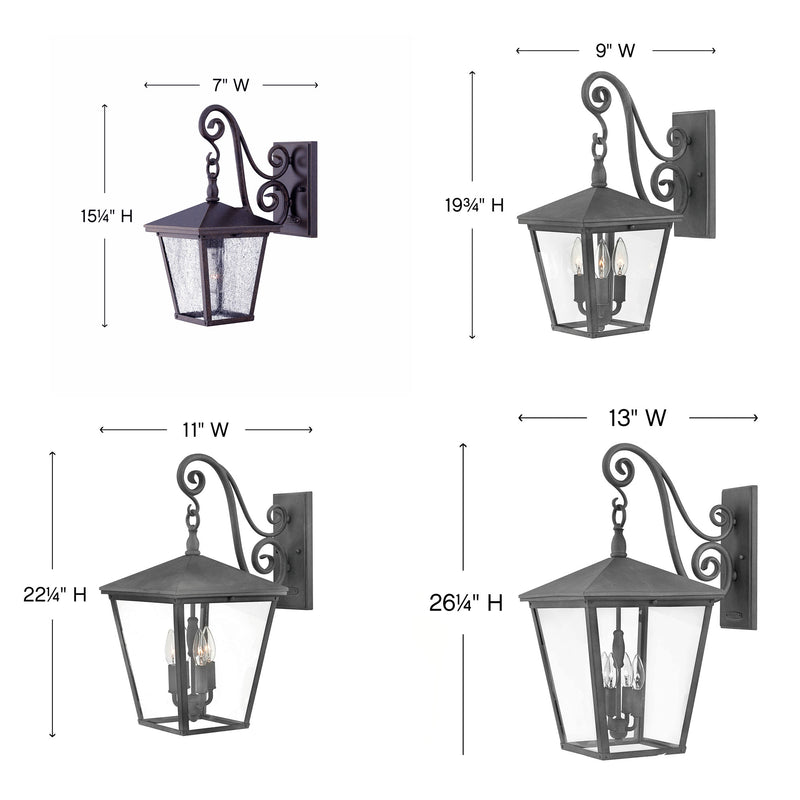Trellis 120V Outdoor Hanging Scroll Wall Sconce