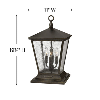 Trellis 120V Outdoor Pier Mount Lantern