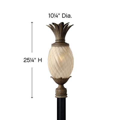 Pineapple 120V Outdoor Post / Pier Mount Amber Optic