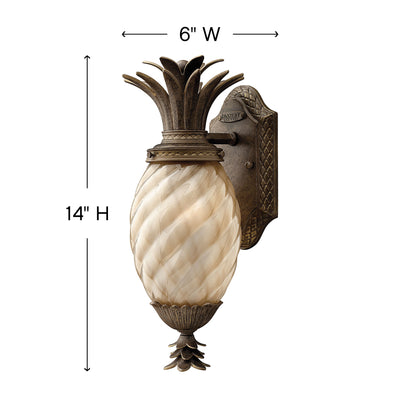 Pineapple 120V Outdoor Wall Sconce Amber Optic