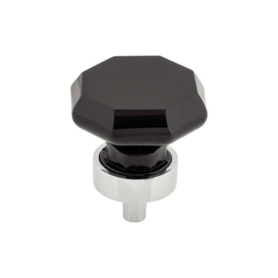 Black Octagon Crystal Knob