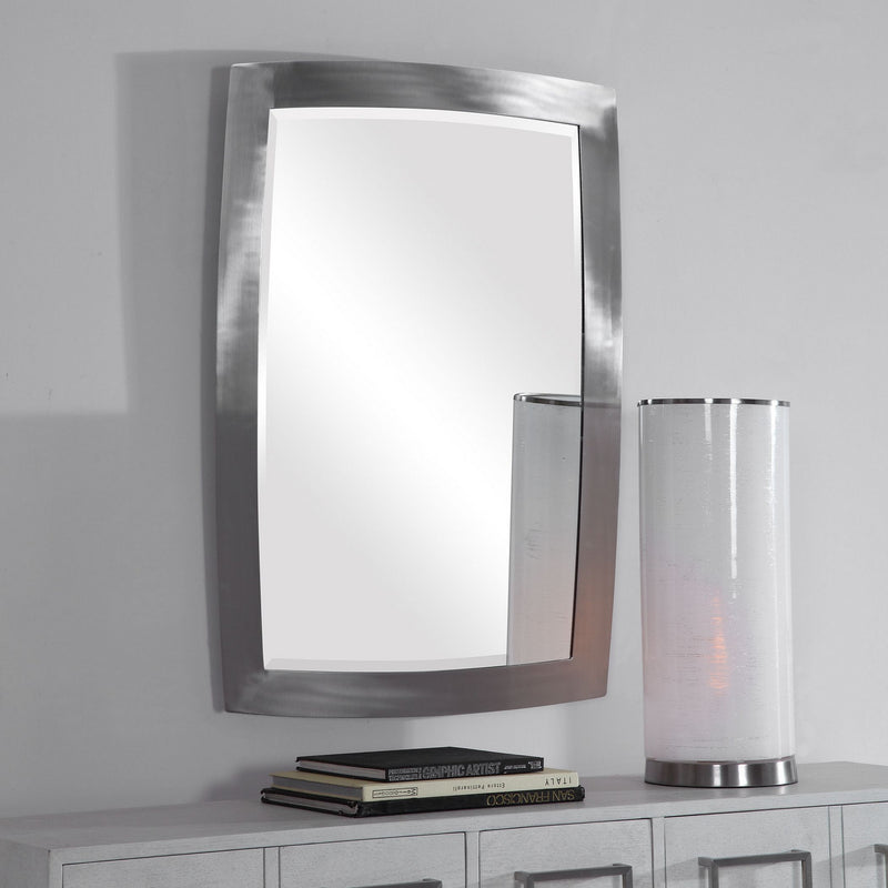 Haskill Brushed Nickel Mirror