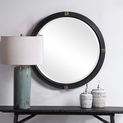 Tull Industrial Round Mirror