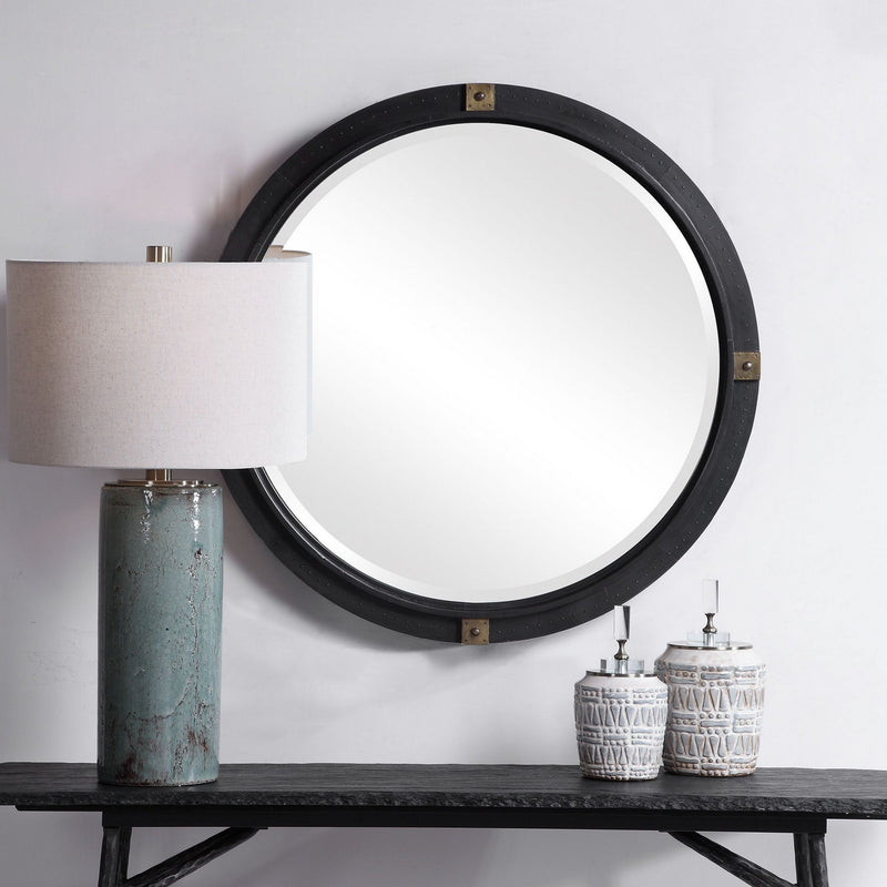 Tull Industrial Round Mirror