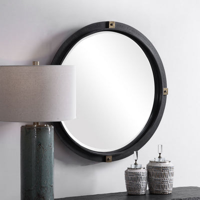Tull Industrial Round Mirror