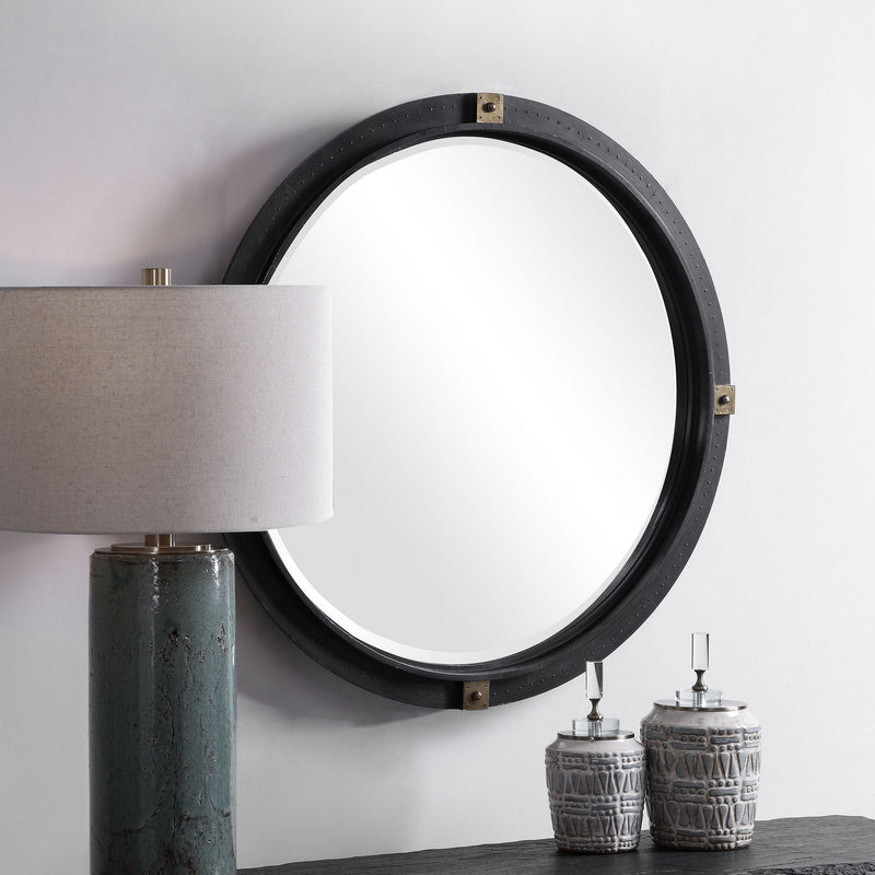 Tull Industrial Round Mirror