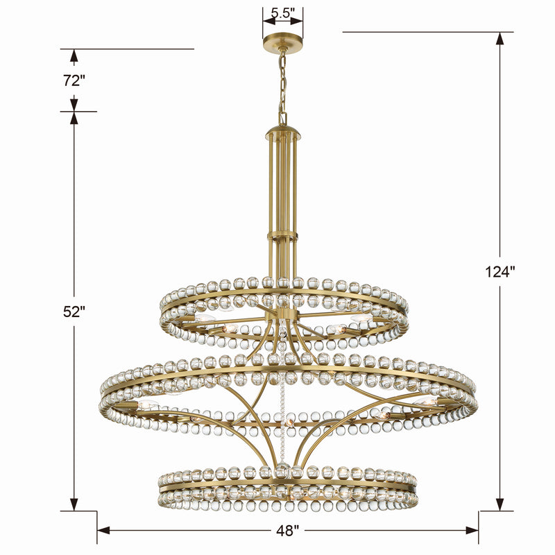Clover 3 Tier Chandelier