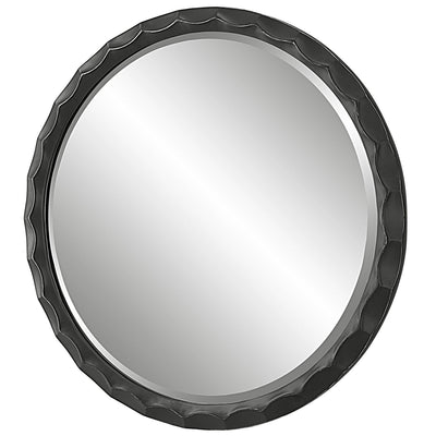 Scalloped Round Mirror
