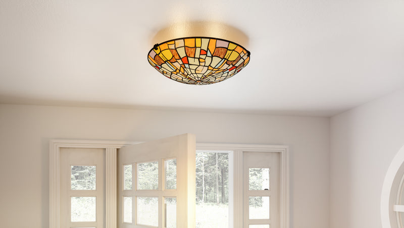 Stinson Tiffany Flush Mount Light