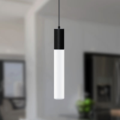 Tall Frosted Light Guide Pendant Lighting