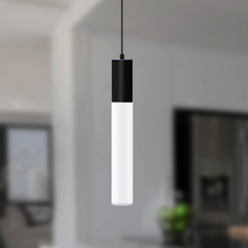 Tall Frosted Light Guide Pendant Lighting