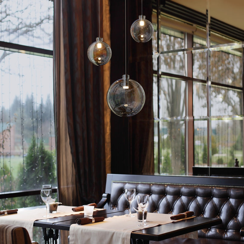 Clear Glass Sphere Pendant Lighting