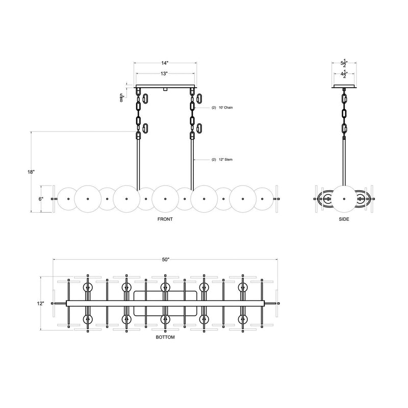 Cosmos Linear Pendant