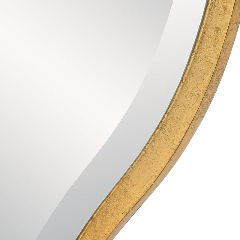 Aneta Large Gold Round Mirror