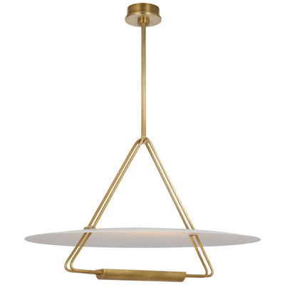 Visual Comfort Signature - KW 5105AB/WHT - LED Chandelier - Teline - Antique-Burnished Brass and Matte White