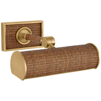 Visual Comfort Signature - CHD 2580AB/NRT - LED Picture Light - Halwell - Antique-Burnished Brass and Natural Woven Rattan