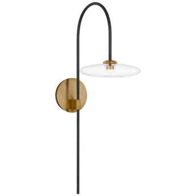 Visual Comfort Signature - S 2692AI/HAB-CG - LED Wall Sconce - Calvino - Aged Iron and Hand-Rubbed Antique Brass