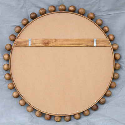 Cyra Beaded Round Mirror