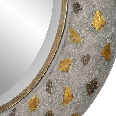 Copper Terrazzo Terrazzo Round Mirror