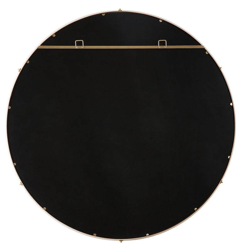 Cyprus White Round Mirror