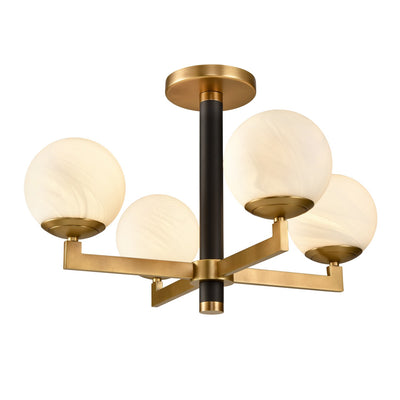 ELK Home - 90061/4 - Four Light Semi Flush Mount - Gillian - Natural Brass