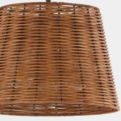 Wicker Semi Flush Ceiling Light