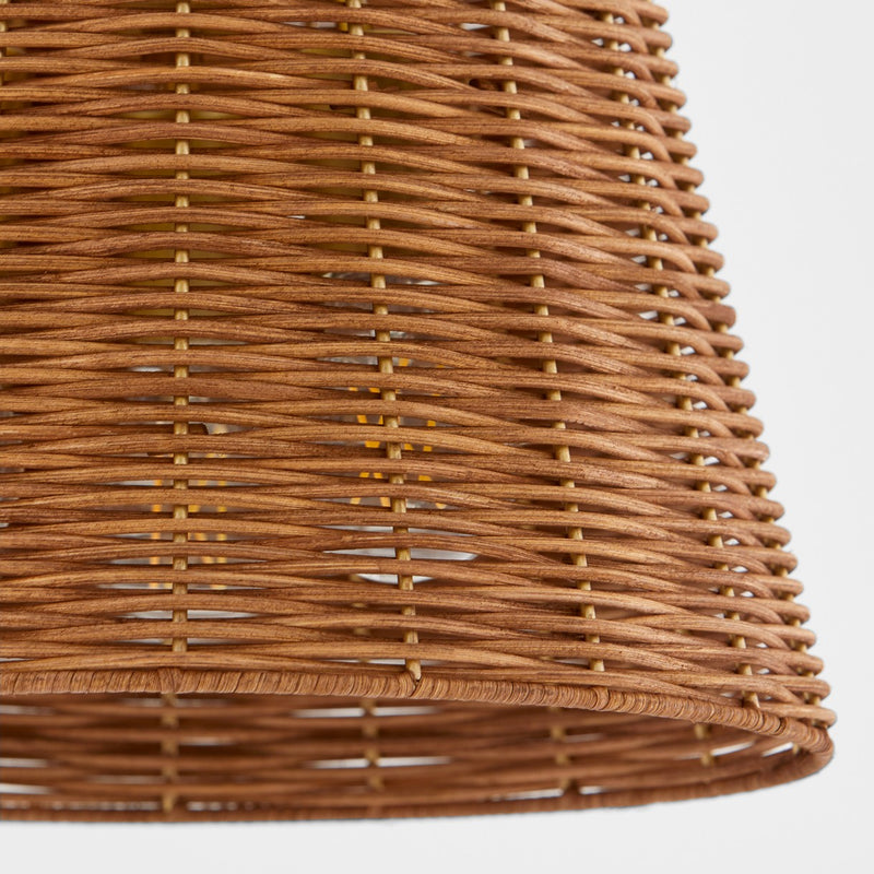 Wicker Semi Flush Ceiling Light