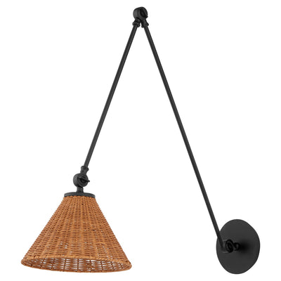 Wicker Swing Arm Wall Sconce
