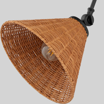 Wicker Swing Arm Wall Sconce