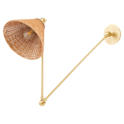 Wicker Swing Arm Wall Sconce