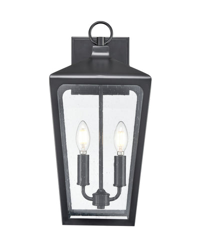 Millennium - 7912-PBK - Two Light Outdoor Wall Sconce - Brooks - Powder Coated Black