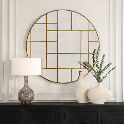Geometric Geometric Round Mirror