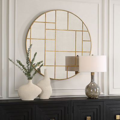 Geometric Geometric Round Mirror