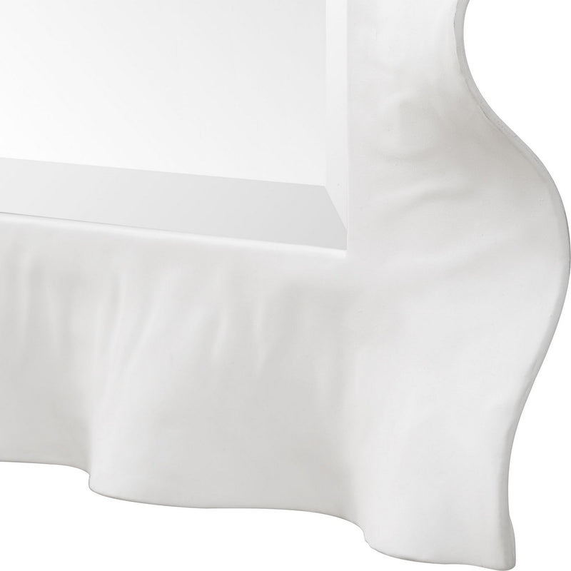 Haya Scalloped White Mirror