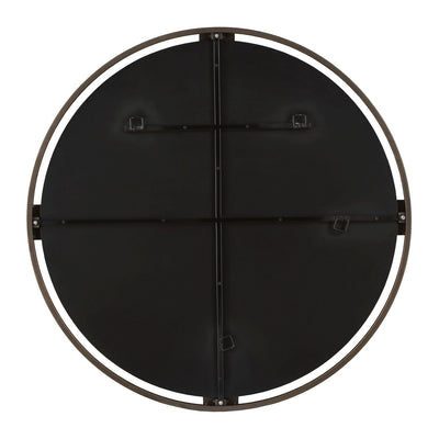 Cornelia Black Round Mirror