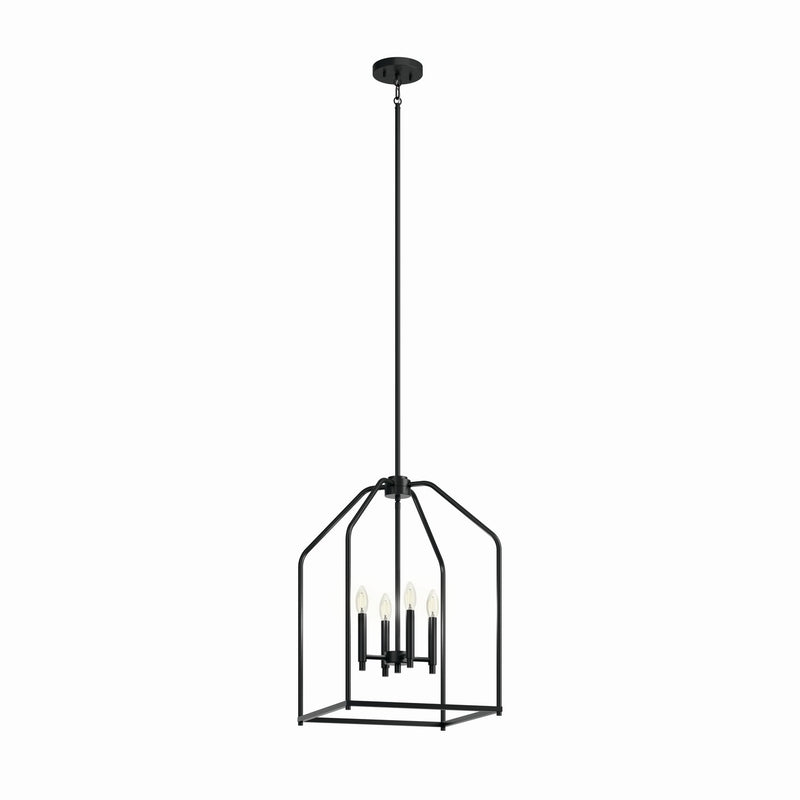 Kichler - 52722BK - Four Light Pendant - Madden - Black