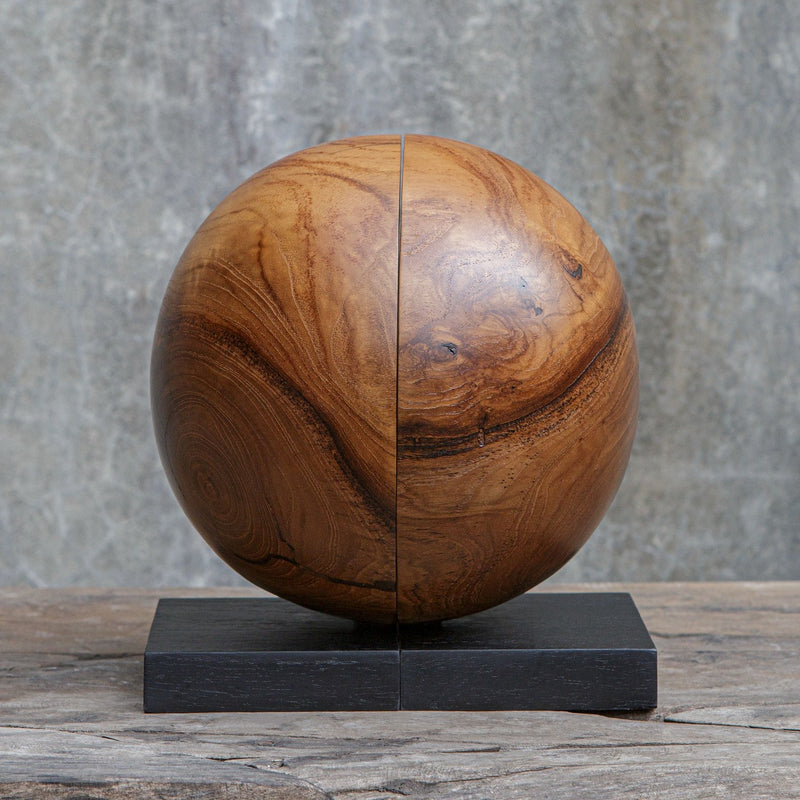 Teak And Noir Bookends