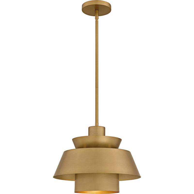 Quoizel - LMI1814BWS - One Light Pendant - Lumi - Brushed Weathered Brass