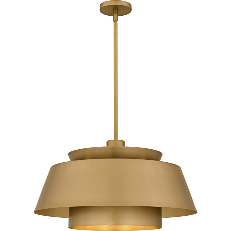 Quoizel - LMI2824BWS - Three Light Pendant - Lumi - Brushed Weathered Brass